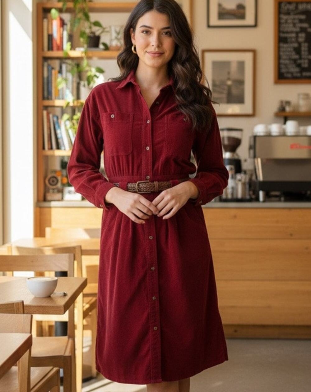 Vintage 90’s Liz Claiborne Red Corduroy Dress